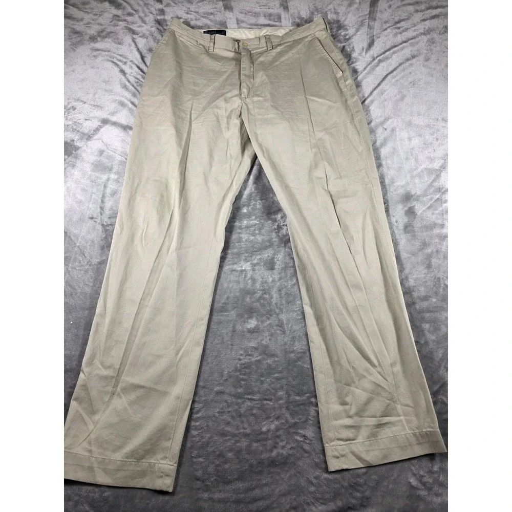 Polo Ralph Lauren 38x34 Prospect Pant Chino Basic Sand Flat Front Khakis